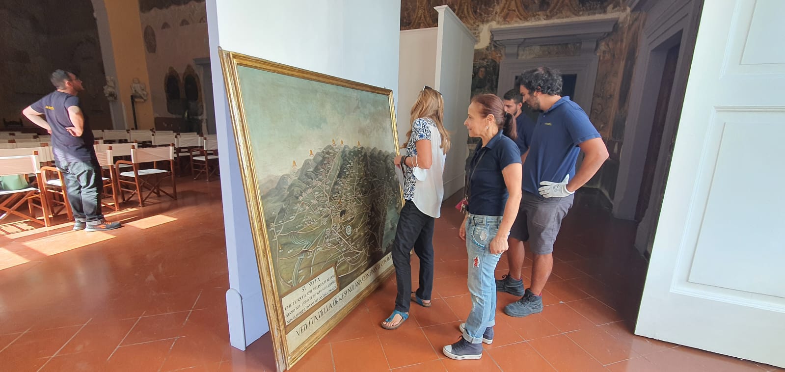 Veduta della diocesi nolana, di ambito napoletano olio su tela del XVIII secolo