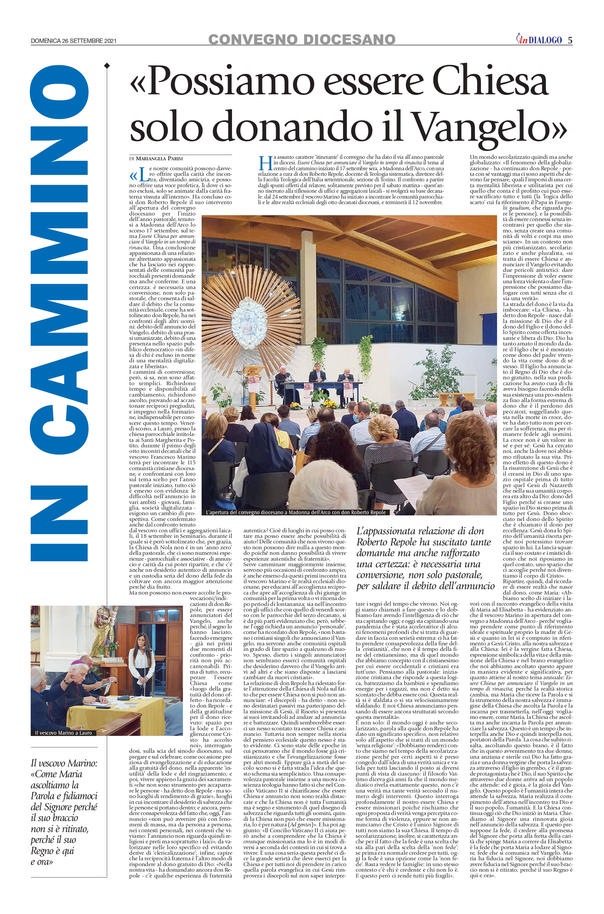 Convegno 2021: il racconto sul mensile diocesano inDialogo