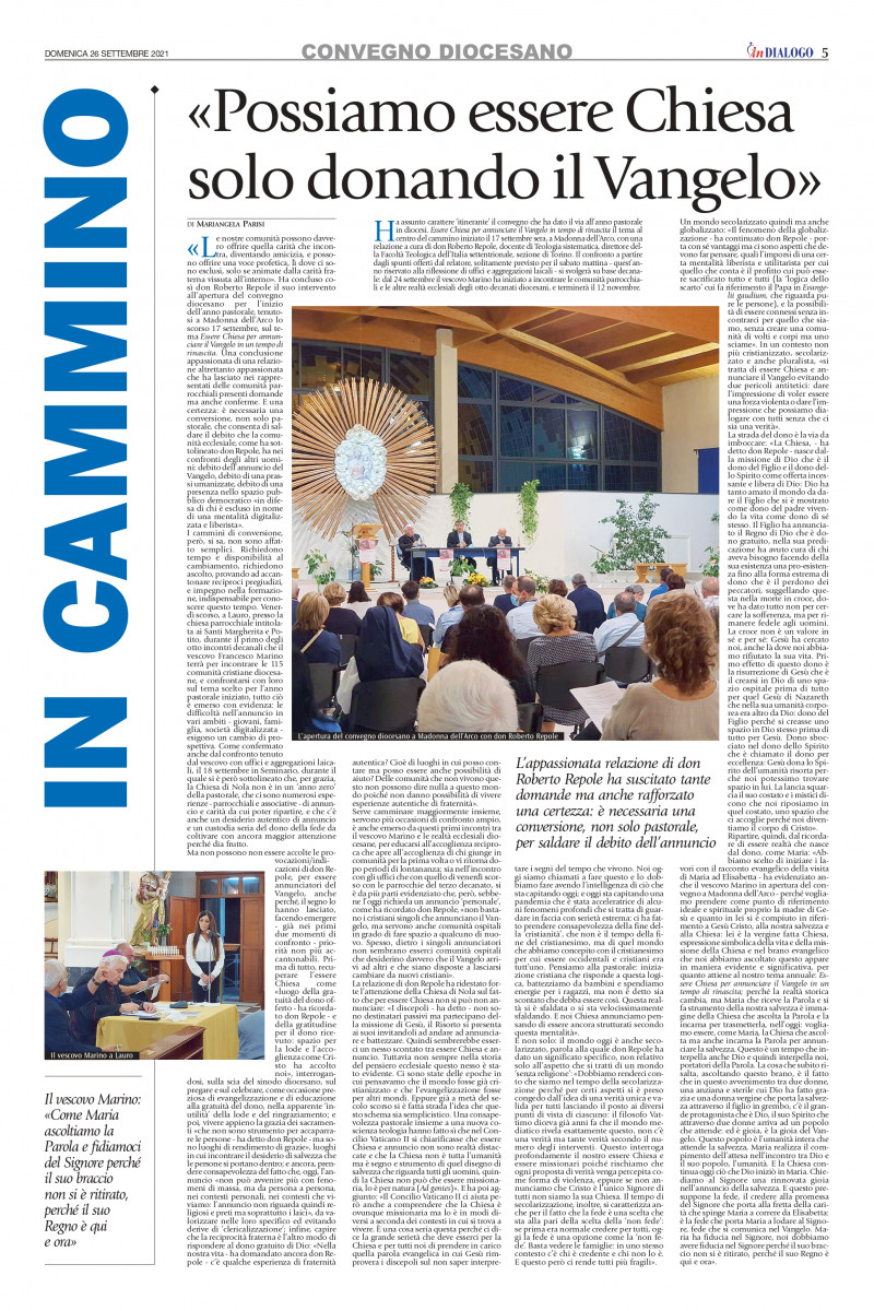 Convegno: il racconto sul mensile diocesano inDialogo