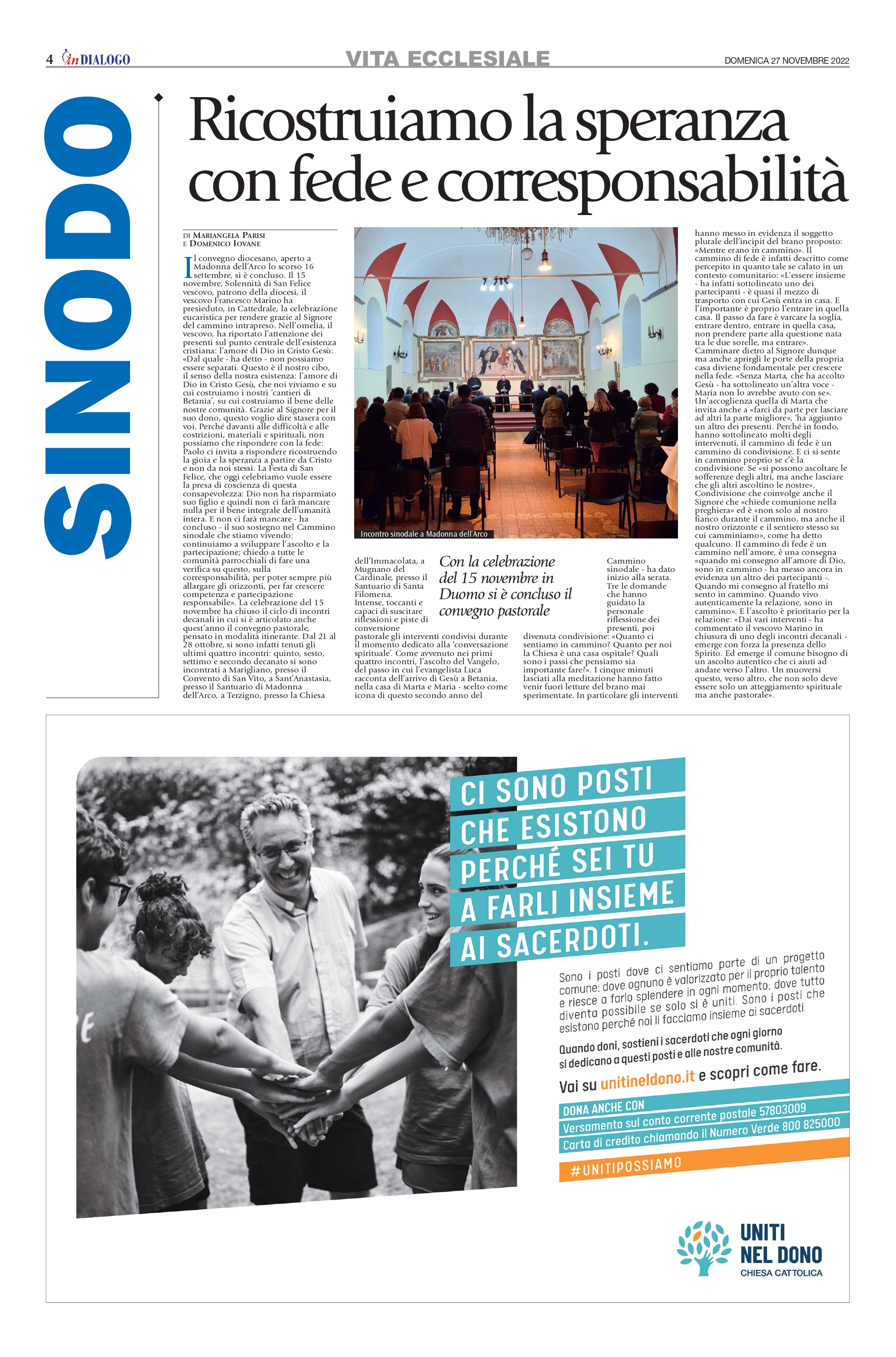 Incontri decanali. Il racconto sul mensile diocesano inDialogo