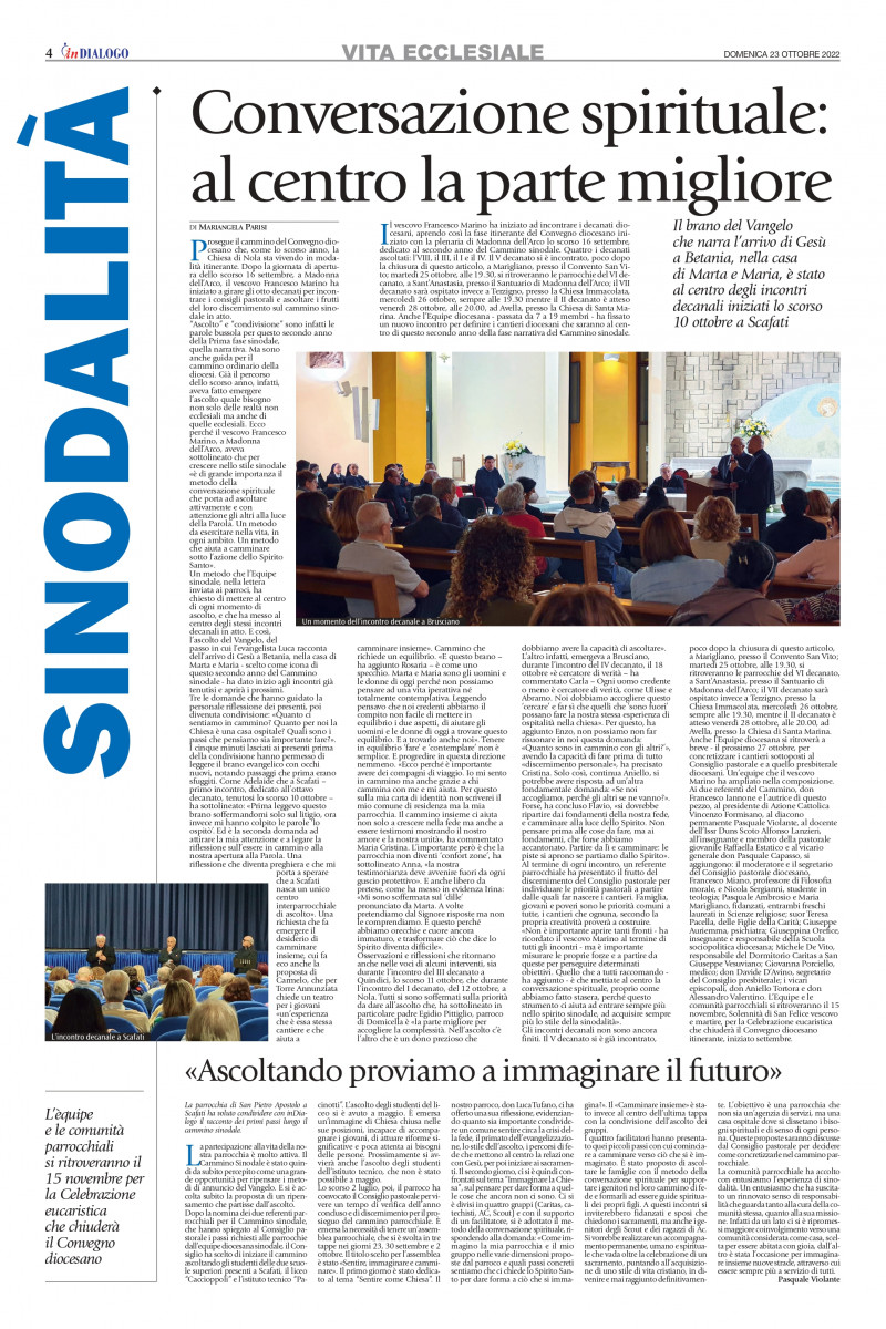 Incontri decanali. Il racconto sul mensile diocesano inDialogo