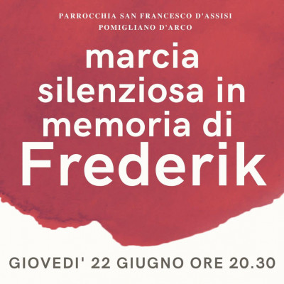 A Pomigliano d'Arco una marcia silenziosa per Frederik
