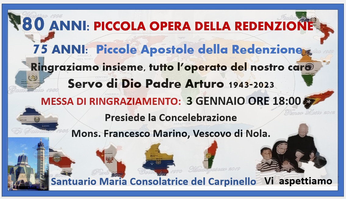 Settantacinquesimo anniversario Piccole apostole della Redenzione