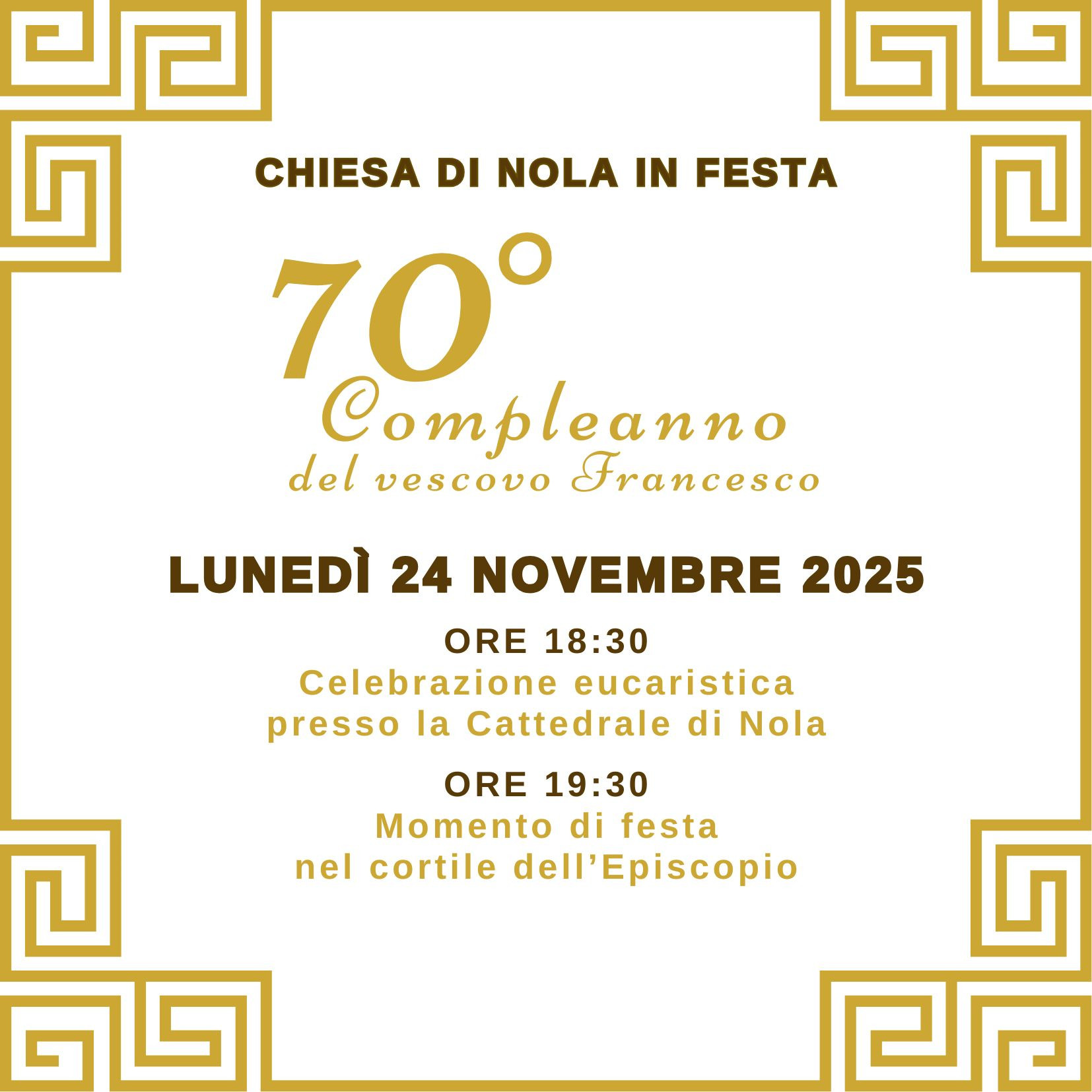 Compleanno del vescovo Francesco