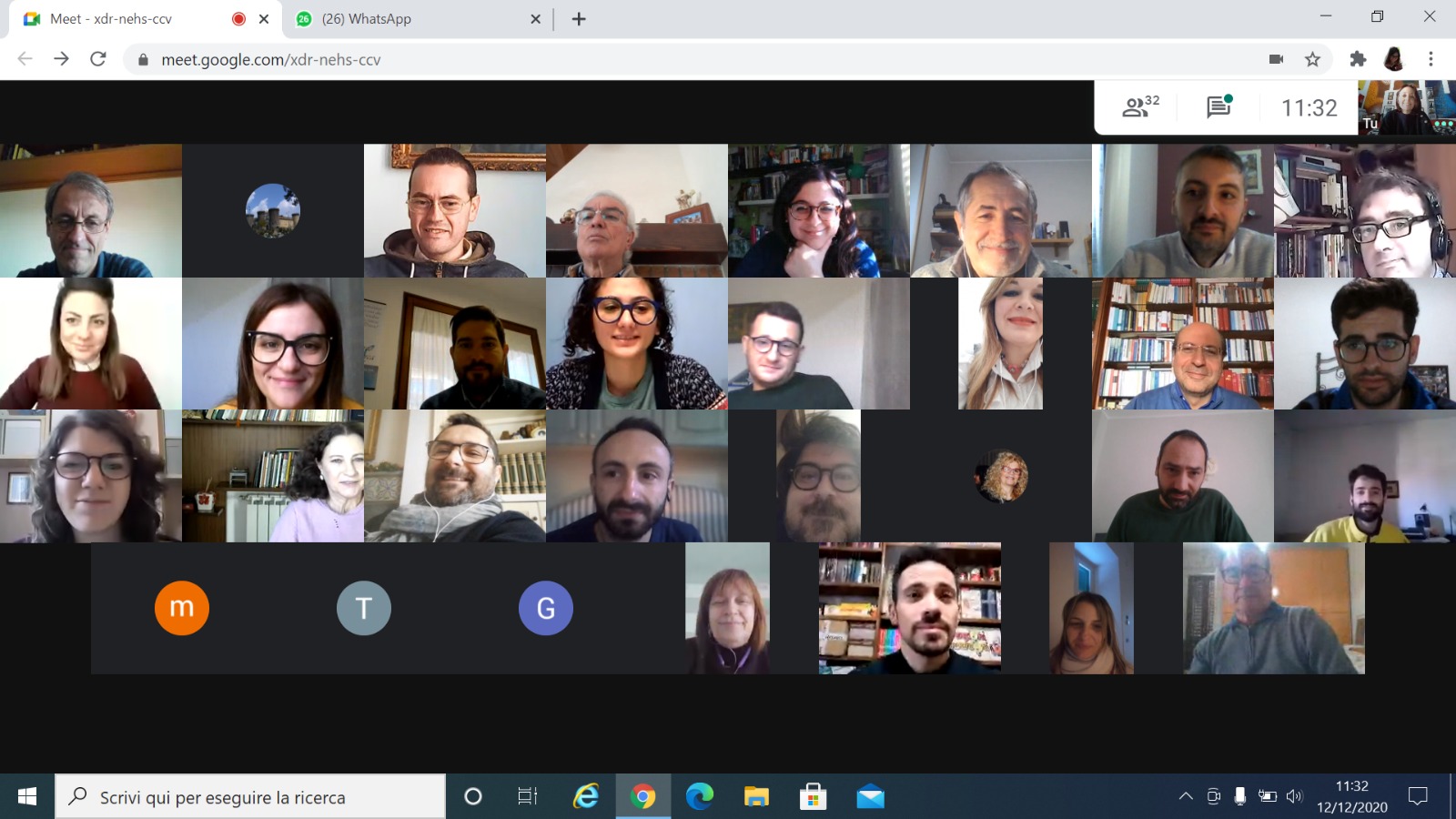 I partecipanti al webina di sabato 12 dicembre 2020